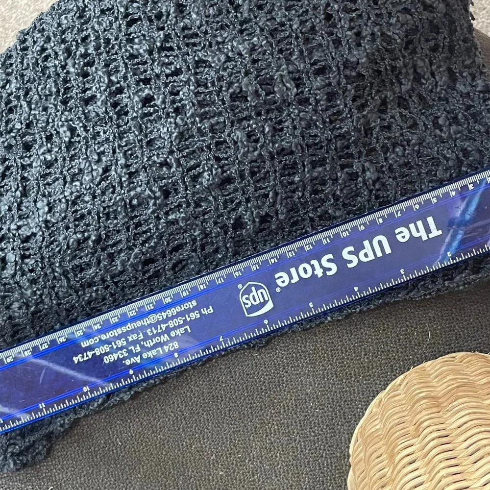 - NEW SOFT MESH KNIT SCARF PONCHO COVER  Black - Picture 8 of 8